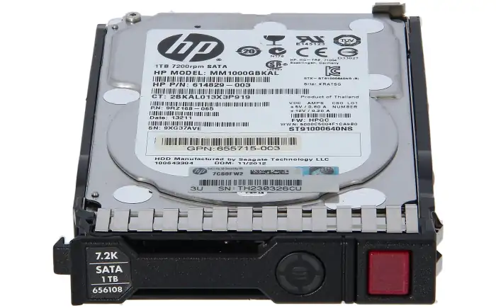 HP 1TB SATA 6G 7.2K SFF HDD for G8-G10 Servers 655710-B21