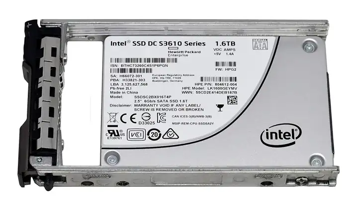 HP 1.6TB SATA 6G Mixed Used SFF SSD LK1600GEYMV