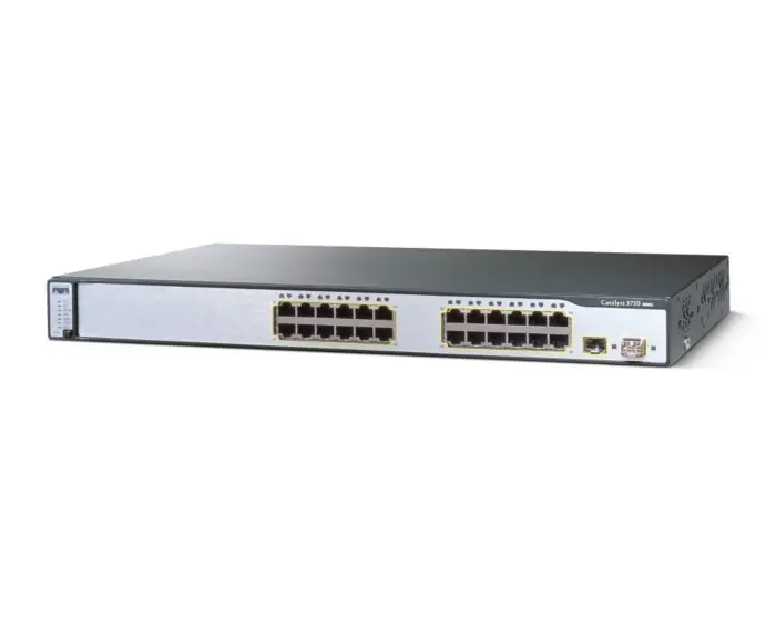 SWITCH ETH 24P 100MB & 2SFP CISCO CATALYST C3750 WS-C3750-24TS-E
