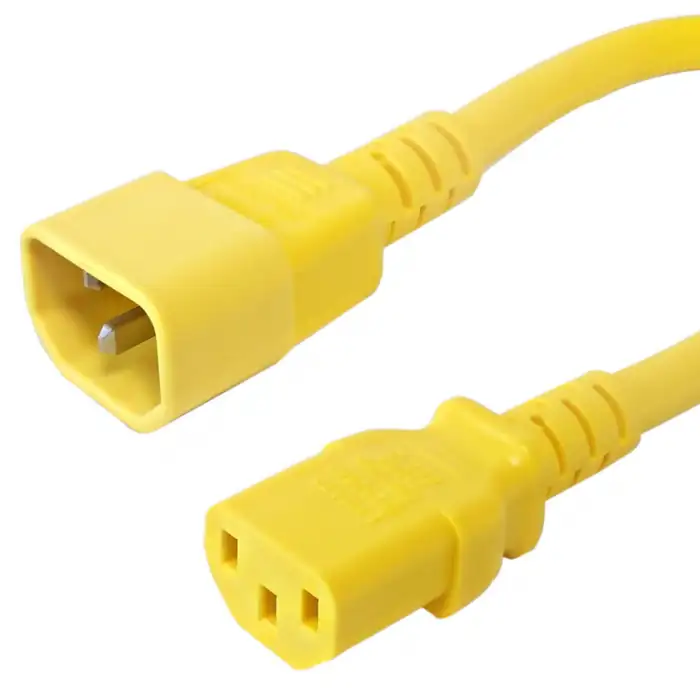 ΚΑΛΩΔΙΟ ΠΡΟΕΚΤΑΣΗ ΤΡΟΦΟΔΟΣΙΑΣ  C13 ΤΟ C14 1.2Μ YELLOW