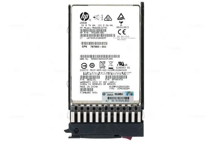HP 200GB SAS 12G SFF MSA SSD 787680-004