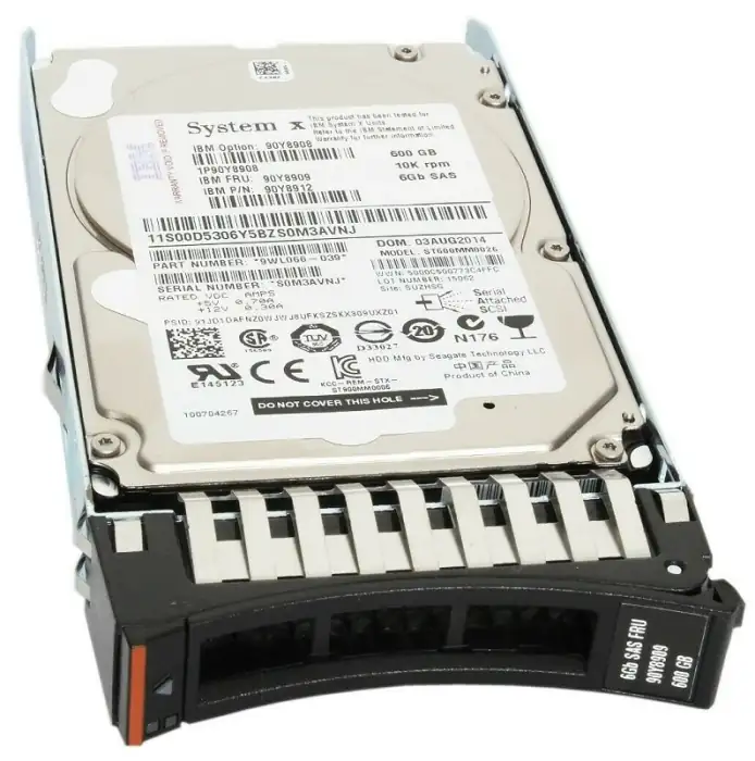 600GB 10K 6Gbps SAS 2.5in SFF G2HS SED 90Y8909
