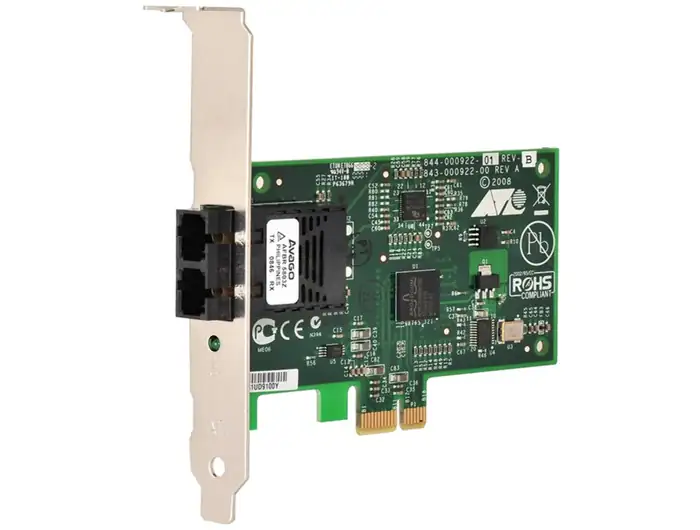 NIC 100MB ALLIED TELESIS OPTICAL SC DUAL PORT PCI-E LP