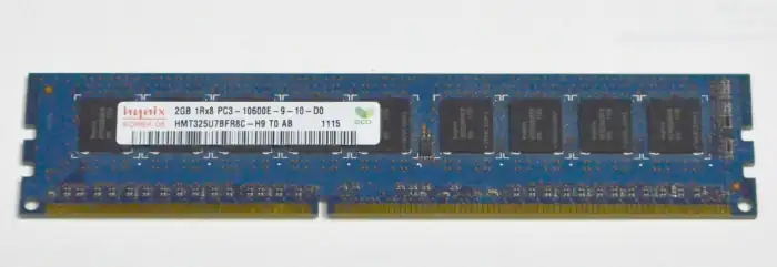 2GB HYNIX PC3-10600E DDR3-1333 1Rx8 CL9 ECC UDIMM 1.5V