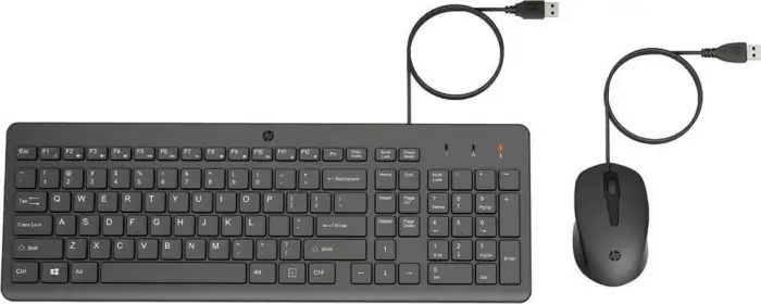 KEYBOARD MOUSE WIRED COMBO HP 150 GREEK NEW