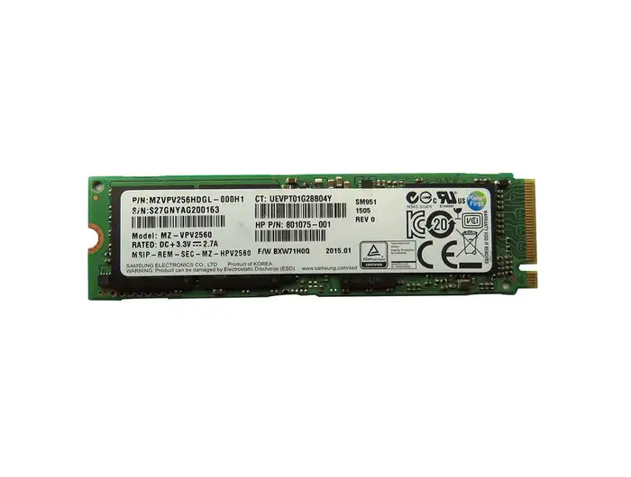 SSD 256GB M2 SATA (2280) SAMSUNG PM951 NVMe