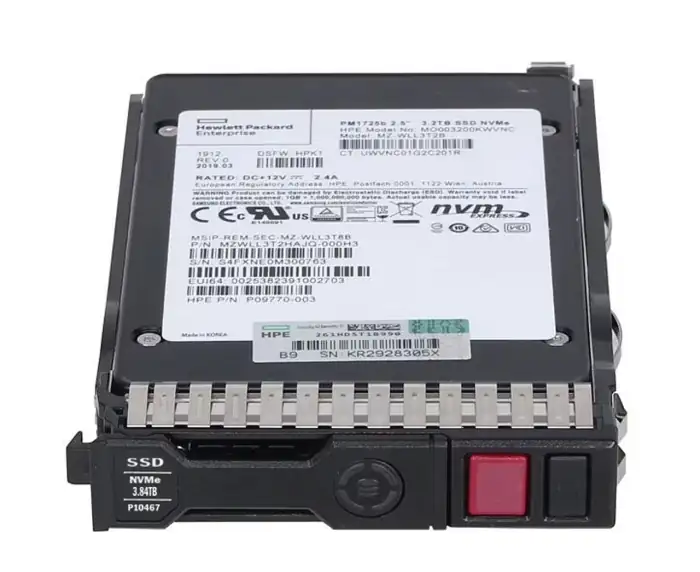 HP 3.84TB NVMe Read Intensive SFF SSD P10216-B21