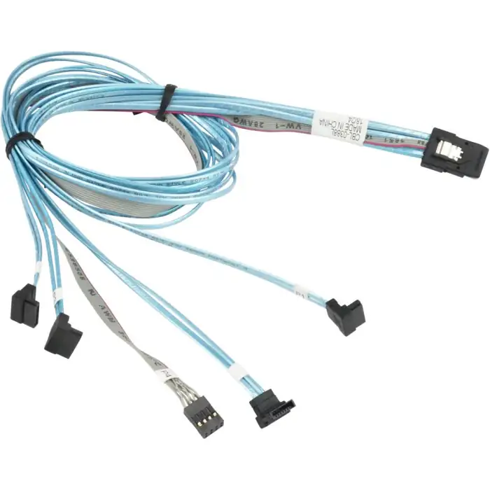 Internal MiniSAS to 4 SATA Right Angle 75/75/90/90 CBL-0388L-01