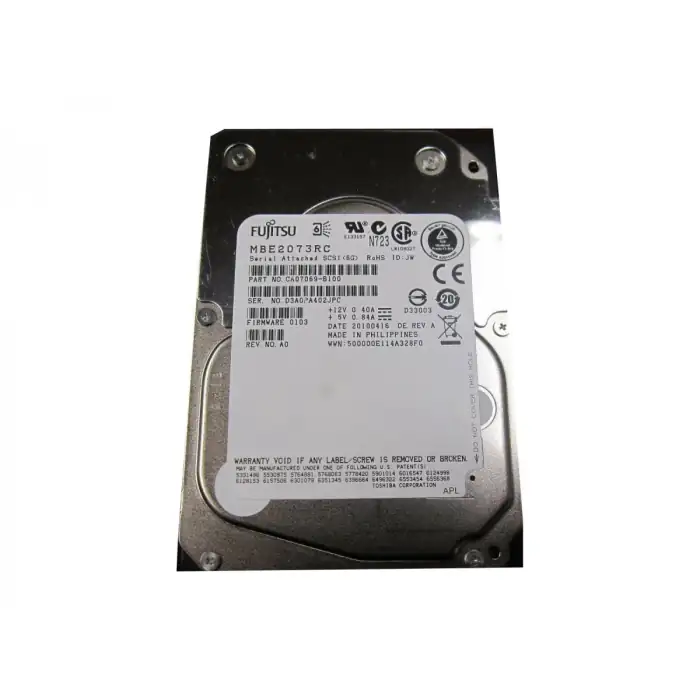 73GB 15K 2.5 SAS FUJ:MBE2073RC