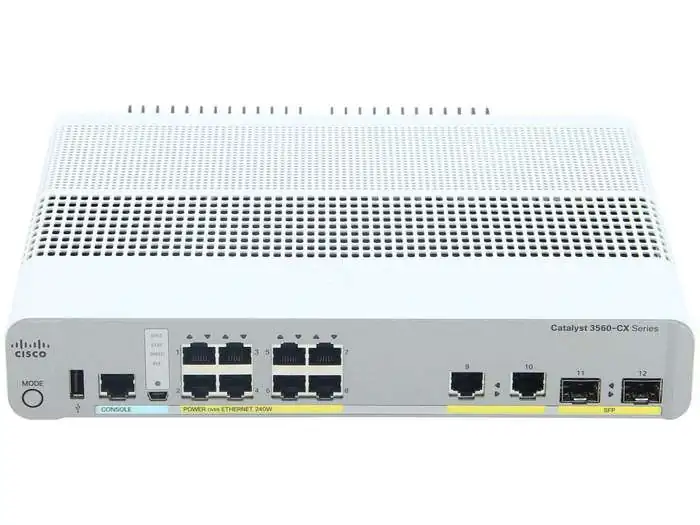 SWITCH ETH 8P 1GBE 2x1GBE SFP CISCO 3560-CX PSU IP-B WS-C3560CX-8PC-S
