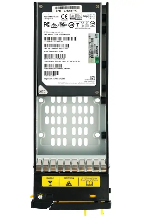 HP 3.84TB SAS SFF SSD for 3PAR 7000  DDYE3840S5XNNMRI-7-S