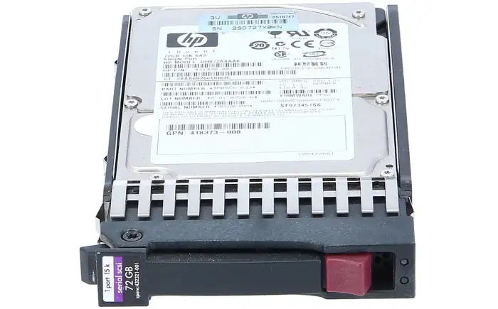 HP 72GB SAS 3G 15K SFF Hard drive 432321-001