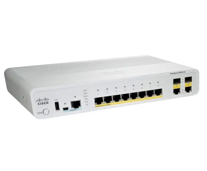 Catalyst 2960C Switch 8 FE, 2 x Dual Uplink, Lan Lite WS-C2960C-8TC-S