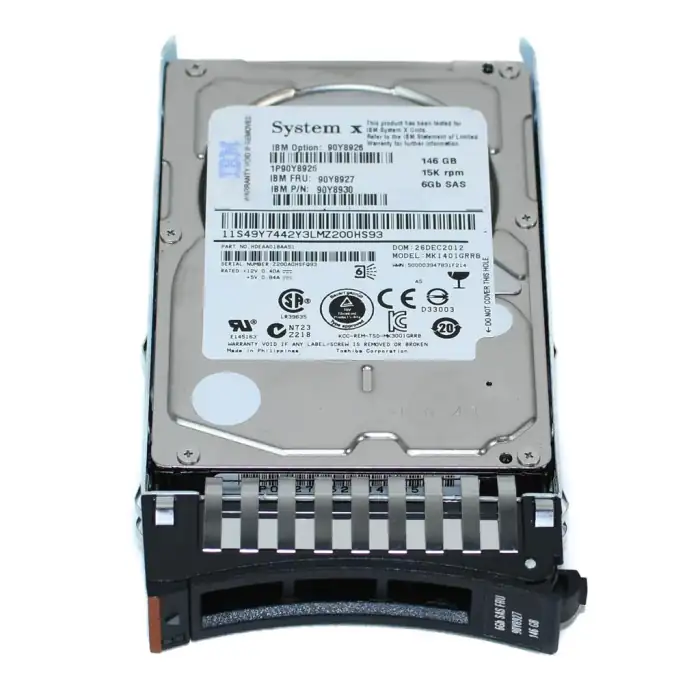 146GB 15K 6Gbps SAS 2.5in SFF G2HS HDD 90Y8926