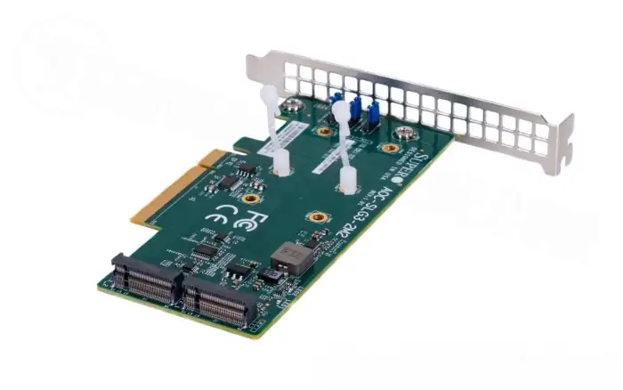 Supermicro DUAL NVME M.2 SSD ADAPTER AOC-SLG3-2M2
