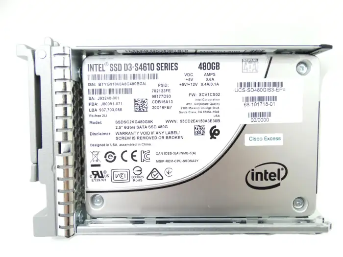 480 GB 2.5 inch Enterprise Value 6G SATA SSD UCS-SD480GBKS4-EV
