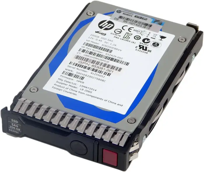 HP 200GB SAS 6G SFF M6625 SSD 632429-002
