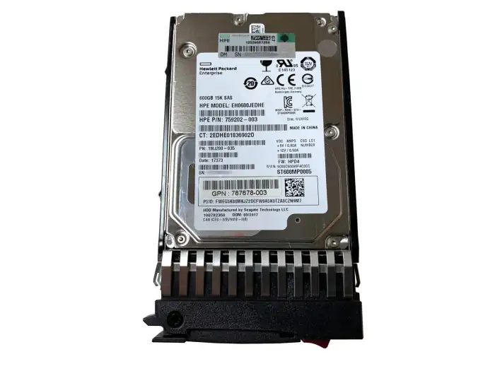HP 600GB SAS 12G 15K SFF HDD for MSA Storage J9F42A