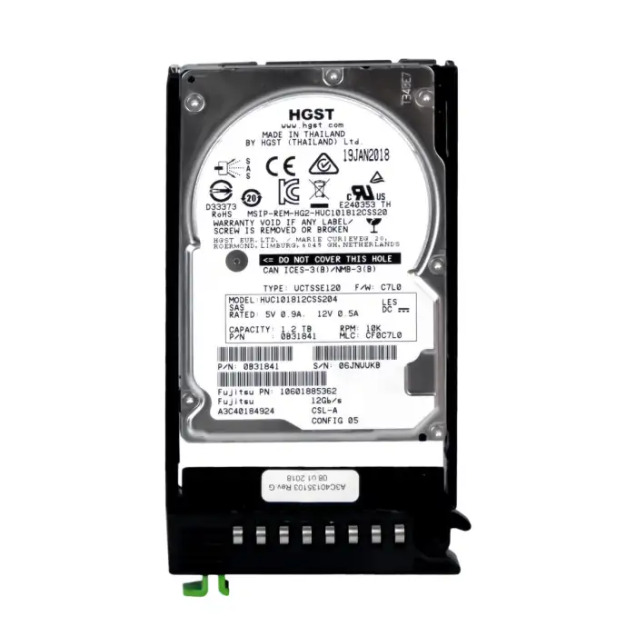 1.2TB SAS HDD 12G 10K 512n 2.5in A3C40184924