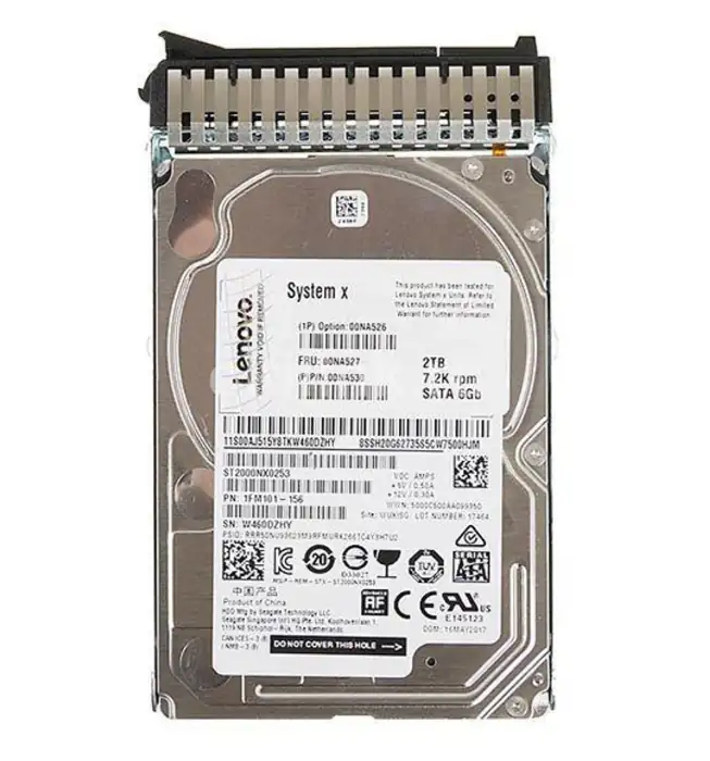 ThinkSystem 2.5in 2TB 7.2K SATA 6Gb Hot Swap 512e HDD 00YK026