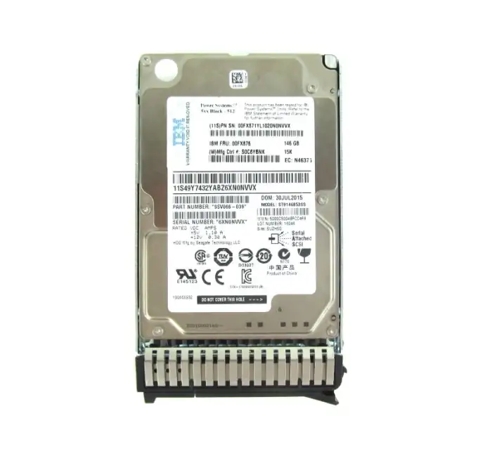 146GB 15K RPM SAS SFF-3 HDD (AIX/Linux) 00FX876
