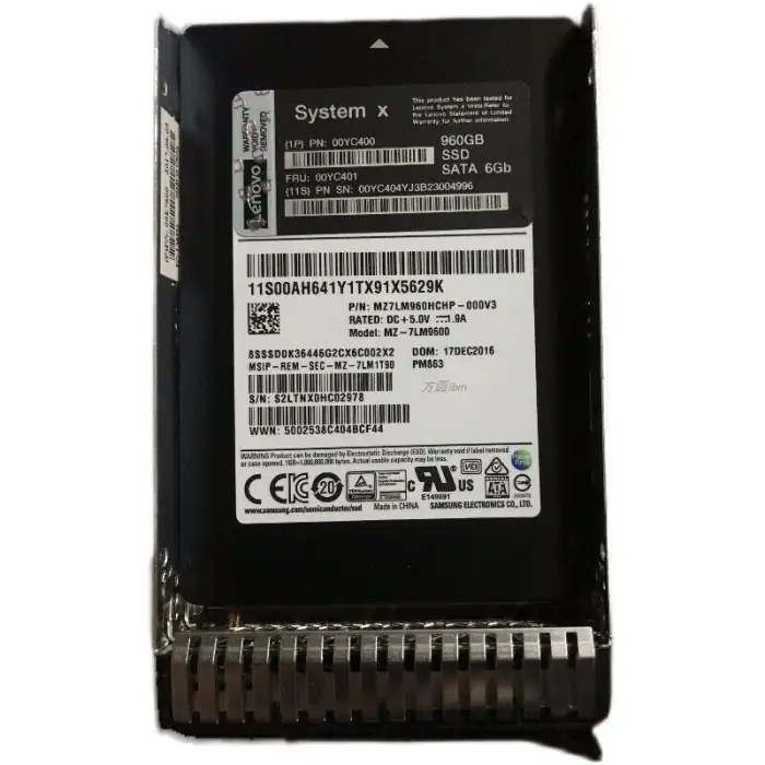 960GB Enterprise Entry SATA G3HS 2.5 SSD 00YC400