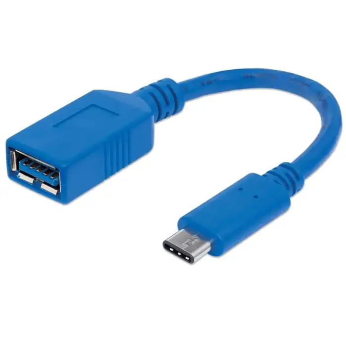 ADAPTER MANHATTAN USB-C TO USB-A WITH CABLE 0.15M NEW