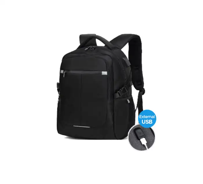 LAPTOP BACKPACK WATERPROOF WITH EXTERNAL USB AND AUDIO NEW