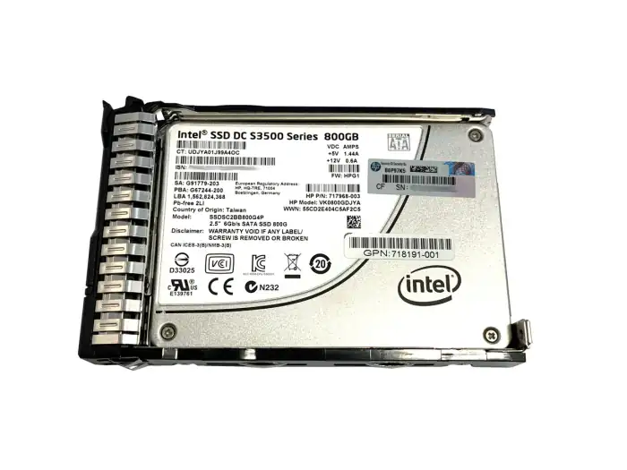 HP 800GB SATA 6G VE SFF SSD for G8-G10 Servers 718139-001