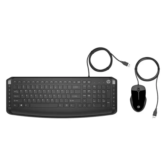 KEYBOARD-MOUSE HP PAVILION 200 WIRED USB BLACK EN-GR NEW