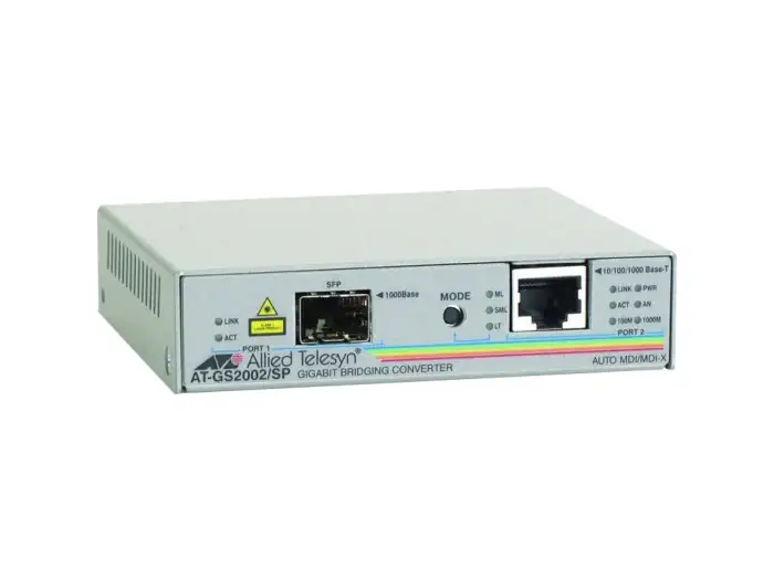 MEDIA CONVERTER ETH RJ45 TO SFP ALLIED TELESIS AT-GS2002/SP