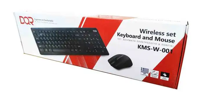 KEYBOARD-MOUSE DQR WIRELESS BLACK EN-GR NEW