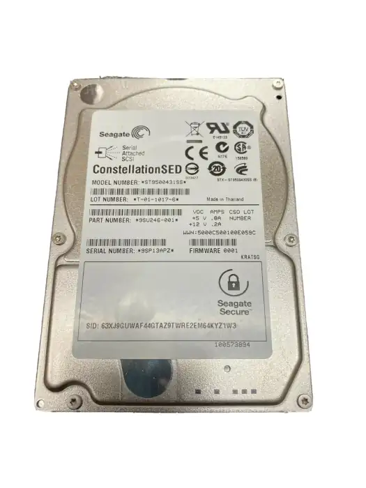500GB 7.2K 2.5 SAS 6G ST9500431SS ST9500431SS