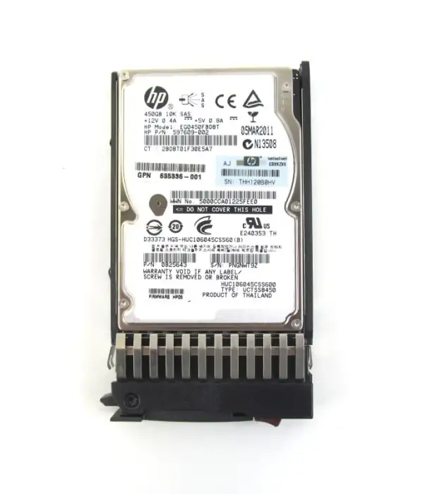 HP 450GB SAS 6G 10K SFF HDD for EVA Storage 613921-001