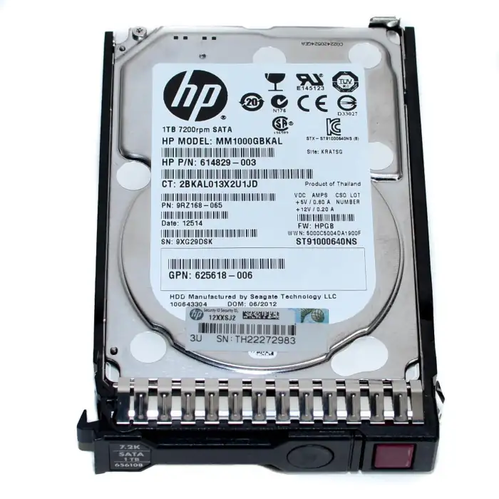 HDD SATA 1TB HP 6G 7.2K 2.5 656108-001 656108-001