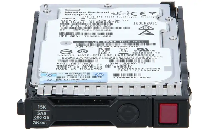 HP 600GB SAS 12G 15K SFF Hard drive 759212-B21