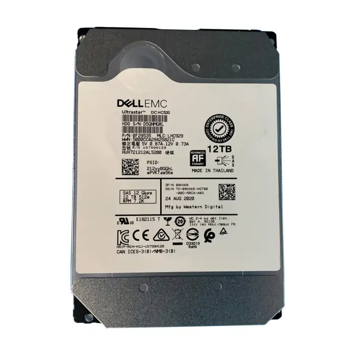 12TB 7.2K 3.5 SAS 12G HUH721212AL5200 9HXK6