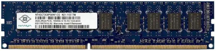 4GB NANYA PC3L-12800E DDR3-1600 2Rx8 CL11 ECC UDIMM 1.35V
