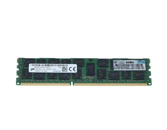 16GB HP PC3L-12800R DDR3-1600 2Rx4 CL11 ECC RDIMM 1.35V