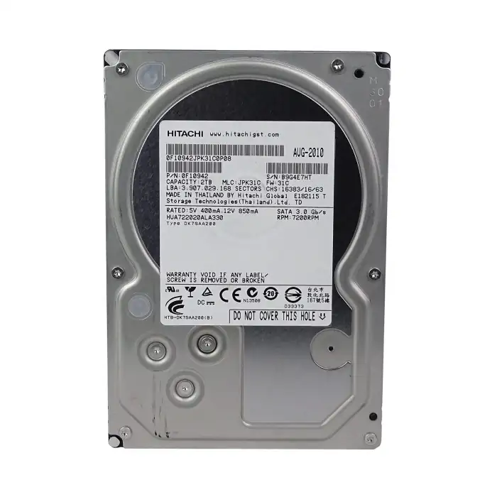 HDD SATA 2TB HP 3G 7.2K MSA HUA722020ALA330