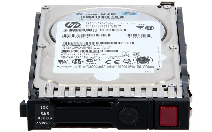 HP 450GB SAS 6G 10K SFF HDD for G8-G10 Servers 652572-B21