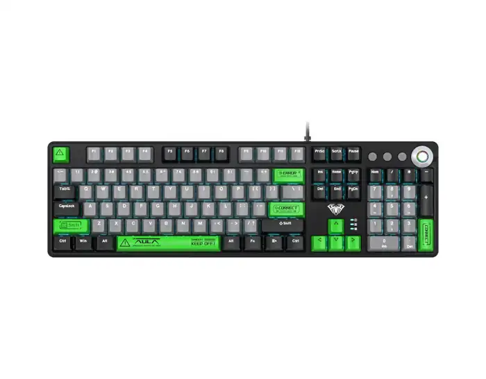 KEYBOARD AULA F2088 PRO MECHANICAL BLACK USB TYPEC US-GR NEW