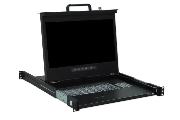 RACK MONITOR MINICOM 17" GA MON K/B WITH RAILS with PSU 3.251.025