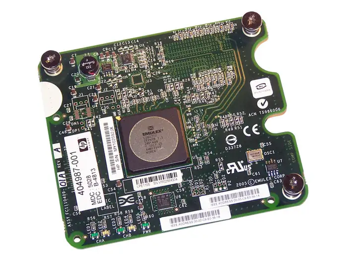 BLADE HBA FC HP EMULEX LPE1105 DUAL PORT 4GB MEZZANINE CARD