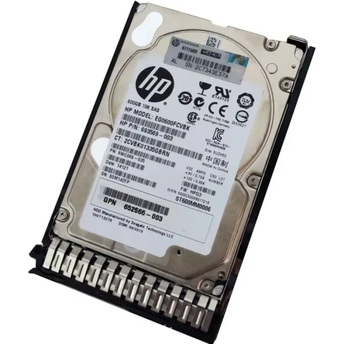 HP 600GB SAS 6G 10K SFF Hard drive 652566-003