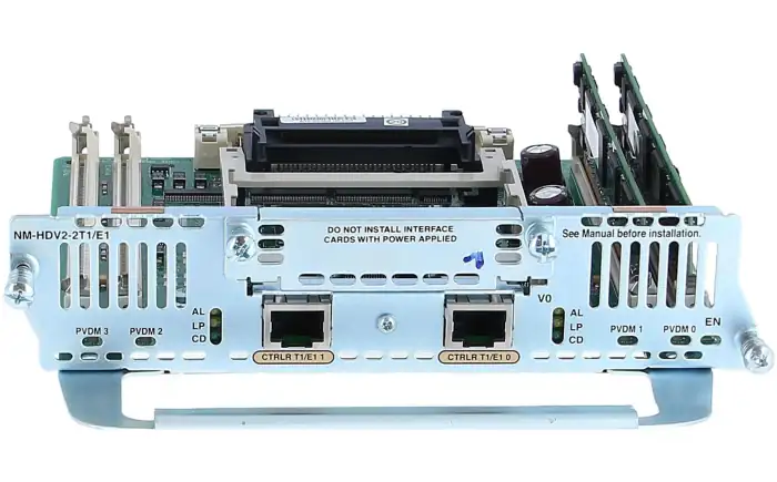 IP Comm High-Density Digital Voice NM w. 2 T1/E1 NM-HDV2-2T1/E1