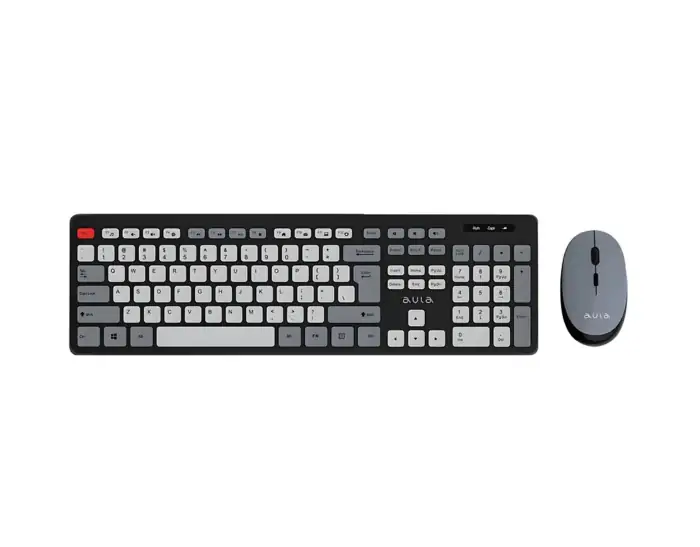 KEYBOARD-MOUSE AULA AC308 WIRELESS BLACK US-GR NEW