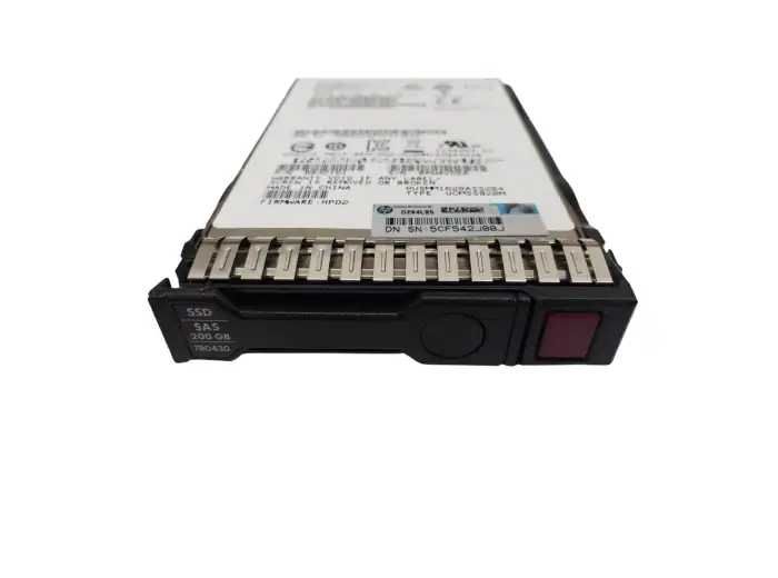 HP 200GB SAS 12G WI SFF SSD for G8-G10 Servers 780430-001