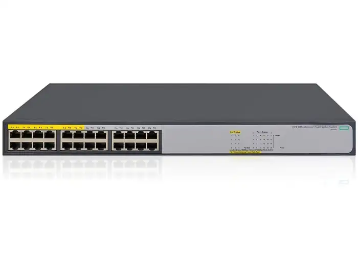 SWITCH ETH 24P 1GBE HPE OFFICECONNECT 1420 24G PoE+ (124W) UNMANAGED JH019A