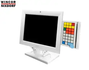POS MONITOR 15" TFT Wincor Nixdorf BA83A White with KeyBoard - Φωτογραφία
